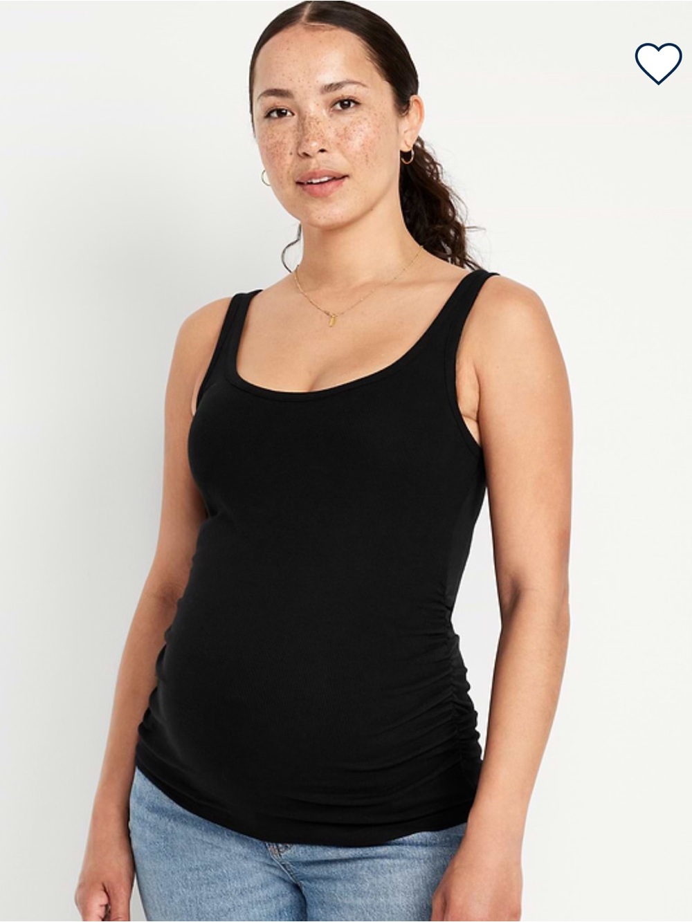 Maternity Black Scoop Neck Women’s Tank Top